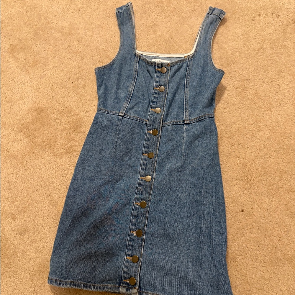 Urban Outfitters Denim Button-Front Mini Dress